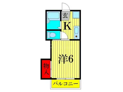 ウィナーズハイツII(1K/1階)の間取り写真