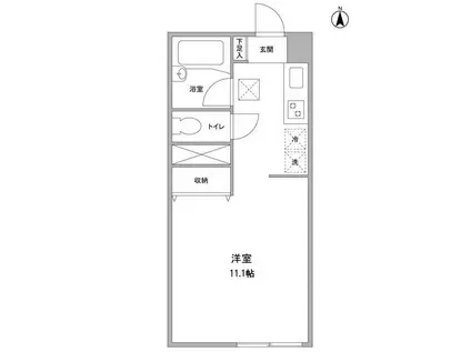 グリーンハウス南池袋(ワンルーム/1階)の間取り写真