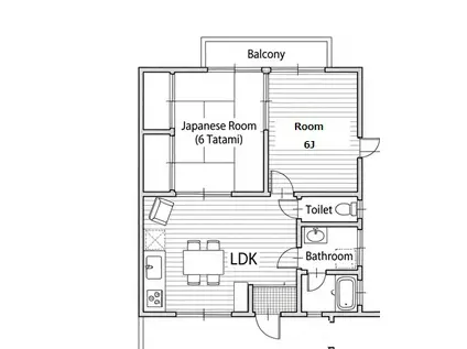 榎園コーポ(2LDK/2階)の間取り写真