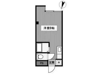 プラーズ生田(ワンルーム/2階)の間取り写真