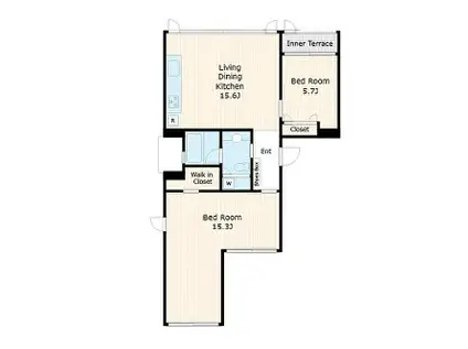 ユーフォリア中野(2LDK/2階)の間取り写真