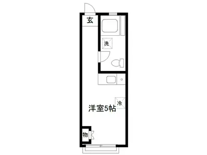 エスポワール川内(ワンルーム/2階)の間取り写真
