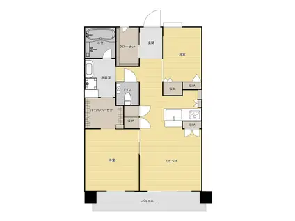 ワイズエステムコート安里国際通(2LDK/3階)の間取り写真