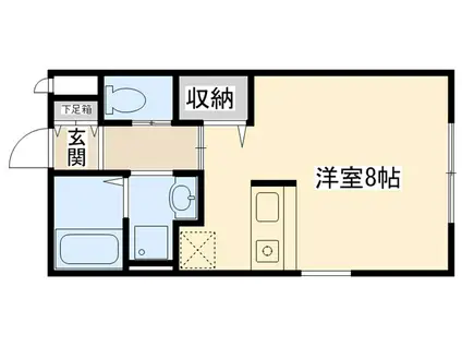 リタ・フラッツ(1K/1階)の間取り写真