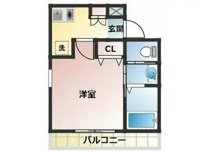 MELDIA古千谷本町2丁目NO.2(1K/2階)の間取り写真