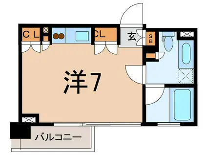 カスタリア戸越(ワンルーム/4階)の間取り写真