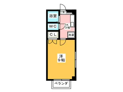 ステュディオ メッチェン(1K/2階)の間取り写真