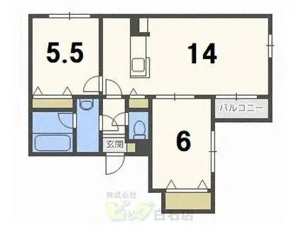 LA MAISON COUP DE COEUR V(2LDK/1階)の間取り写真