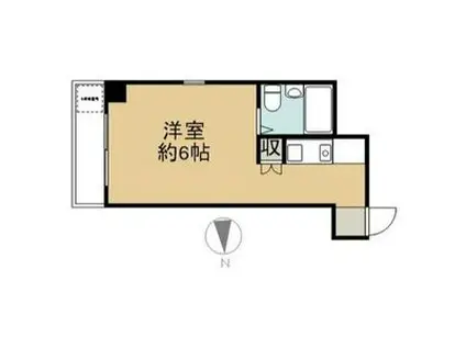 サンシティー八剣(ワンルーム/4階)の間取り写真