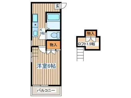アイコーポ(1K/2階)の間取り写真