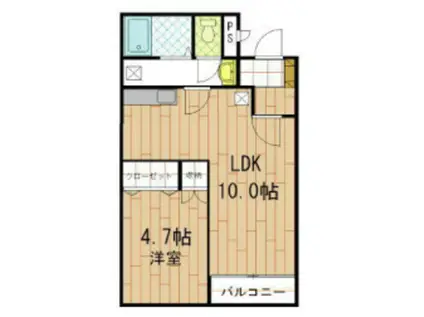 ラベイユ(1LDK/3階)の間取り写真