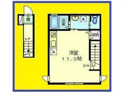 MKクレスト(ワンルーム/2階)の間取り写真
