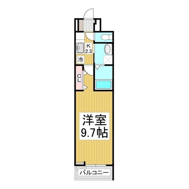 アガパンサスII(1K/1階)の間取り写真