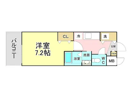 MALVAROSA(1K/4階)の間取り写真