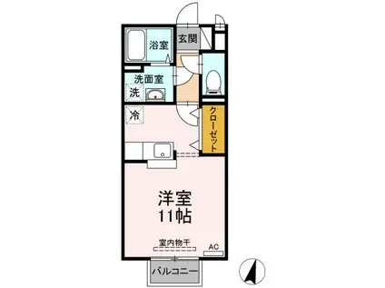 アーバンハウス(ワンルーム/2階)の間取り写真