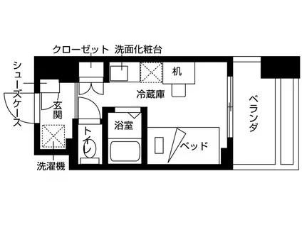 ルフォンエチュード国分寺(ワンルーム/6階)の間取り写真