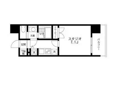 レジディア文京本郷(1K/4階)の間取り写真