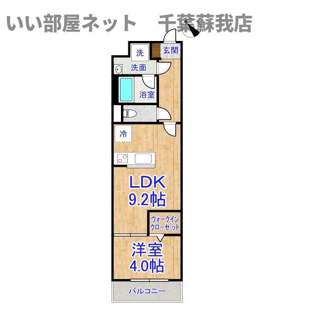ファーストレジデンスおゆみ野(1LDK/1階)の間取り写真