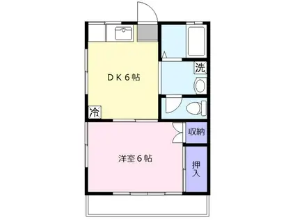 メゾンシマダ(1DK/1階)の間取り写真