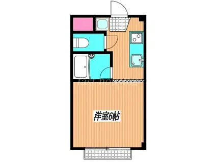 中川コーポ(1K/2階)の間取り写真