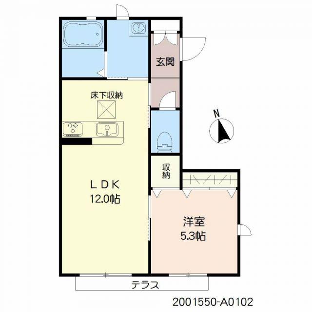 アトレ和泉E棟(1LDK/1階)の間取り写真
