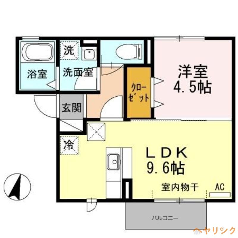 コートダジュールII(1LDK/1階)の間取り写真
