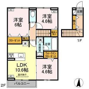 EPIS 広田(3LDK/2階)の間取り写真