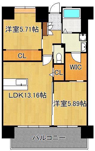 LEGEND高見(2LDK/12階)の間取り写真