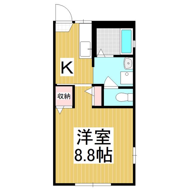 サンマルコ吉澤 C(1K/1階)の間取り写真