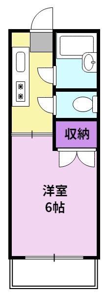 ドウエル小川(1K/1階)の間取り写真