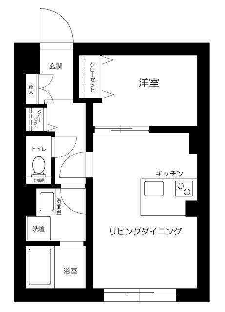 ES-GRANDE東中野(1LDK/1階)の間取り写真