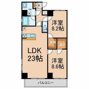 CASA GRIGIO(2LDK/10階)の間取り写真