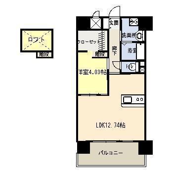 アルテマイスター清水(1LDK/2階)の間取り写真