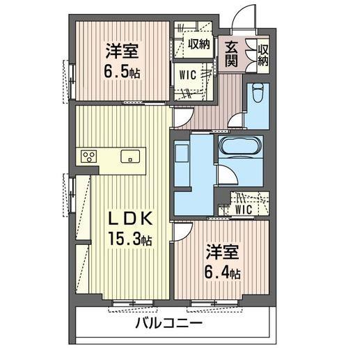 GRAN CREST 陽東(2LDK/3階)の間取り写真