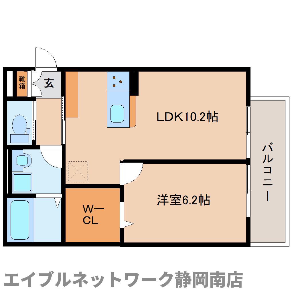 KOMOREBI GARDEN中田本町B(1LDK/3階)の間取り写真