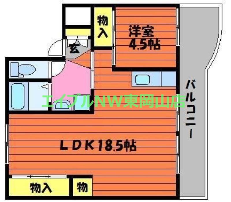 KAI TERRACEI(2LDK/4階)の間取り写真