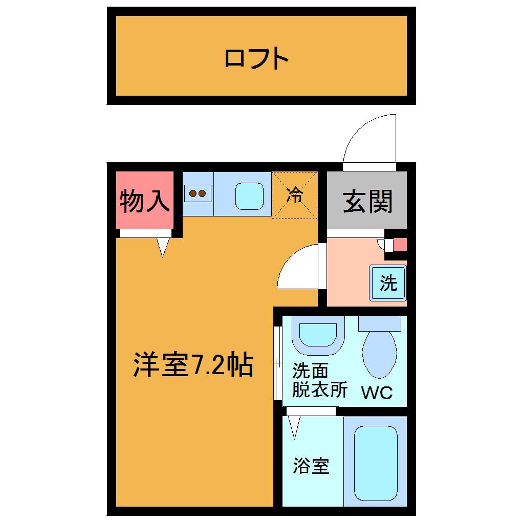 VOK MIYAMA(ワンルーム/2階)の間取り写真