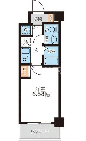 メゾン西馬込(1K/3階)の間取り写真