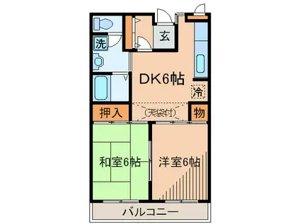 エトワール大森(2DK/2階)の間取り写真