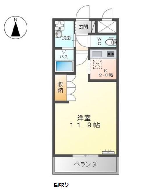 東武伊勢崎線 新伊勢崎駅 徒歩43分 2階建 築19年(1K/1階)の間取り写真