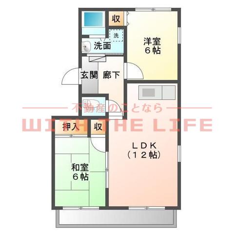 サンハイツ小森野(2LDK/2階)の間取り写真