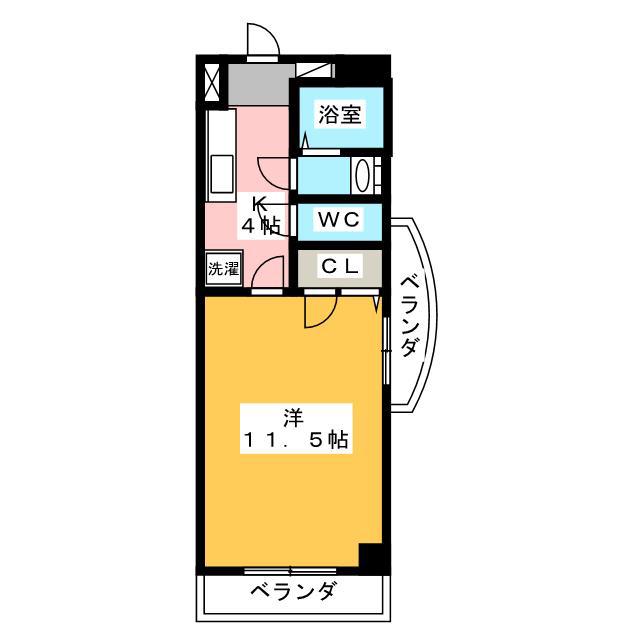 モンレーヴ葵東II(1K/5階)の間取り写真