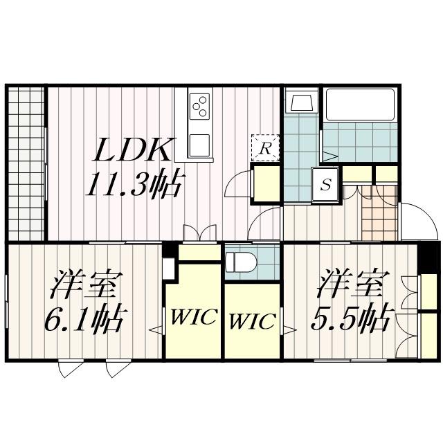 LA MER(2LDK/1階)の間取り写真