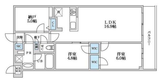 SーRESIDENCE富士見ヶ丘AFFORD(2SLDK/1階)の間取り写真