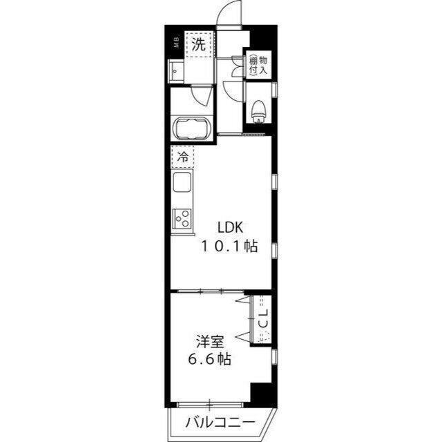 グランデュールVI羽田(1LDK/2階)の間取り写真