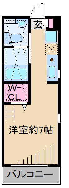オーチャードコート小杉陣屋町(ワンルーム/1階)の間取り写真