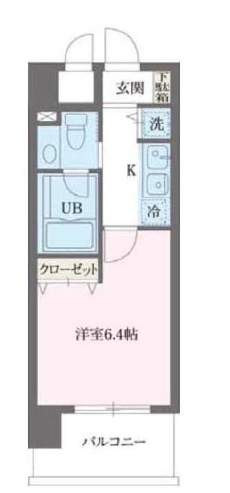 プライムアーバン早稲田(1K/8階)の間取り写真