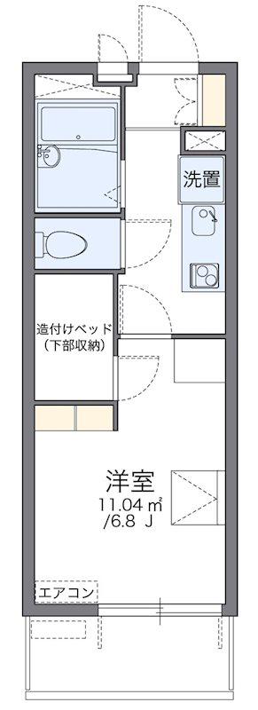 レオパレスマーブルパレス(1K/4階)の間取り写真