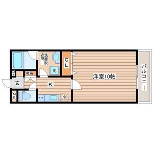 ドミトーレ6-4(1K/2階)の間取り写真