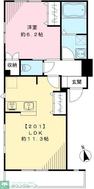 ジョリエスト(1LDK/1階)の間取り写真